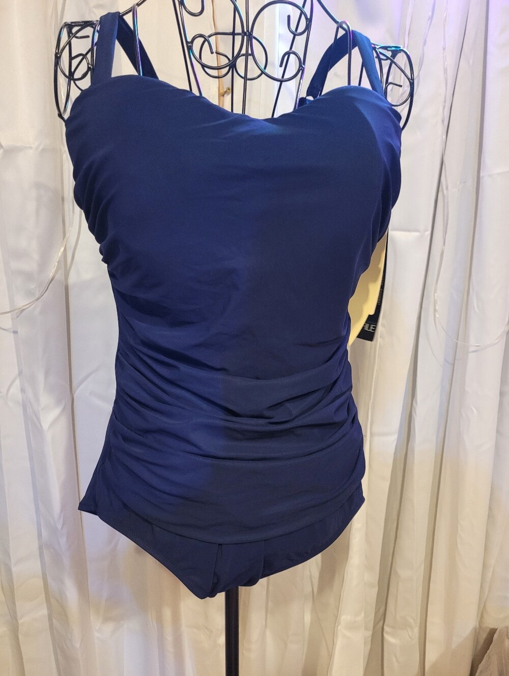 Gottex Deep Blue One-Piece Swimsuit with Adjustable Straps